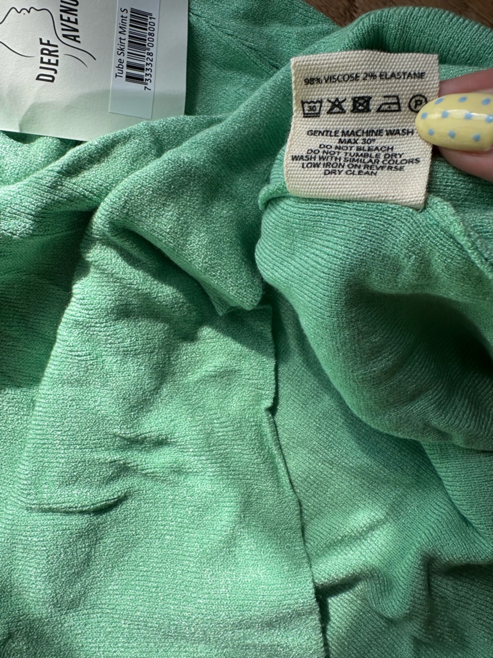 Djerf Avenue Brand New (NWT) Tube Skirt - Mint - Picture 8 of 9